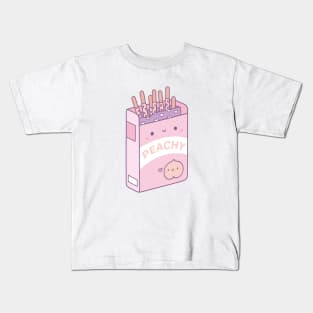 Cute Peach Peachy Biscuit Sticks Snack Kids T-Shirt